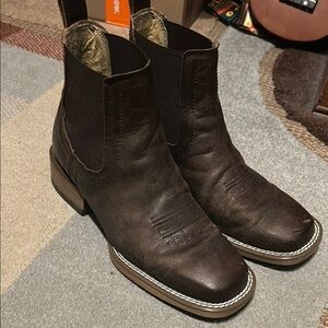 Elegant Brown Leather Ankle Boots